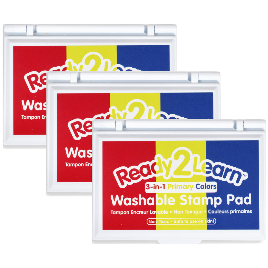 Jumbo Washable Stamp Pad - Black - 6.2L x 4.1W - Pack of 2